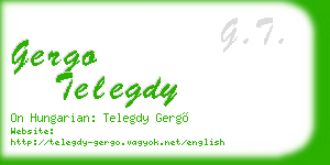 gergo telegdy business card