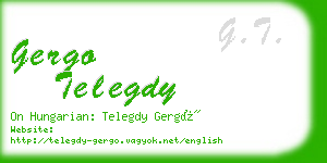 gergo telegdy business card